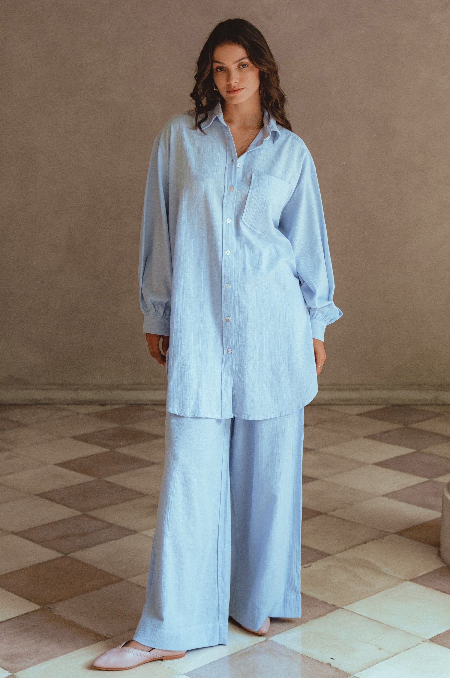 Calin Wide Leg Linen Pants (Sale)