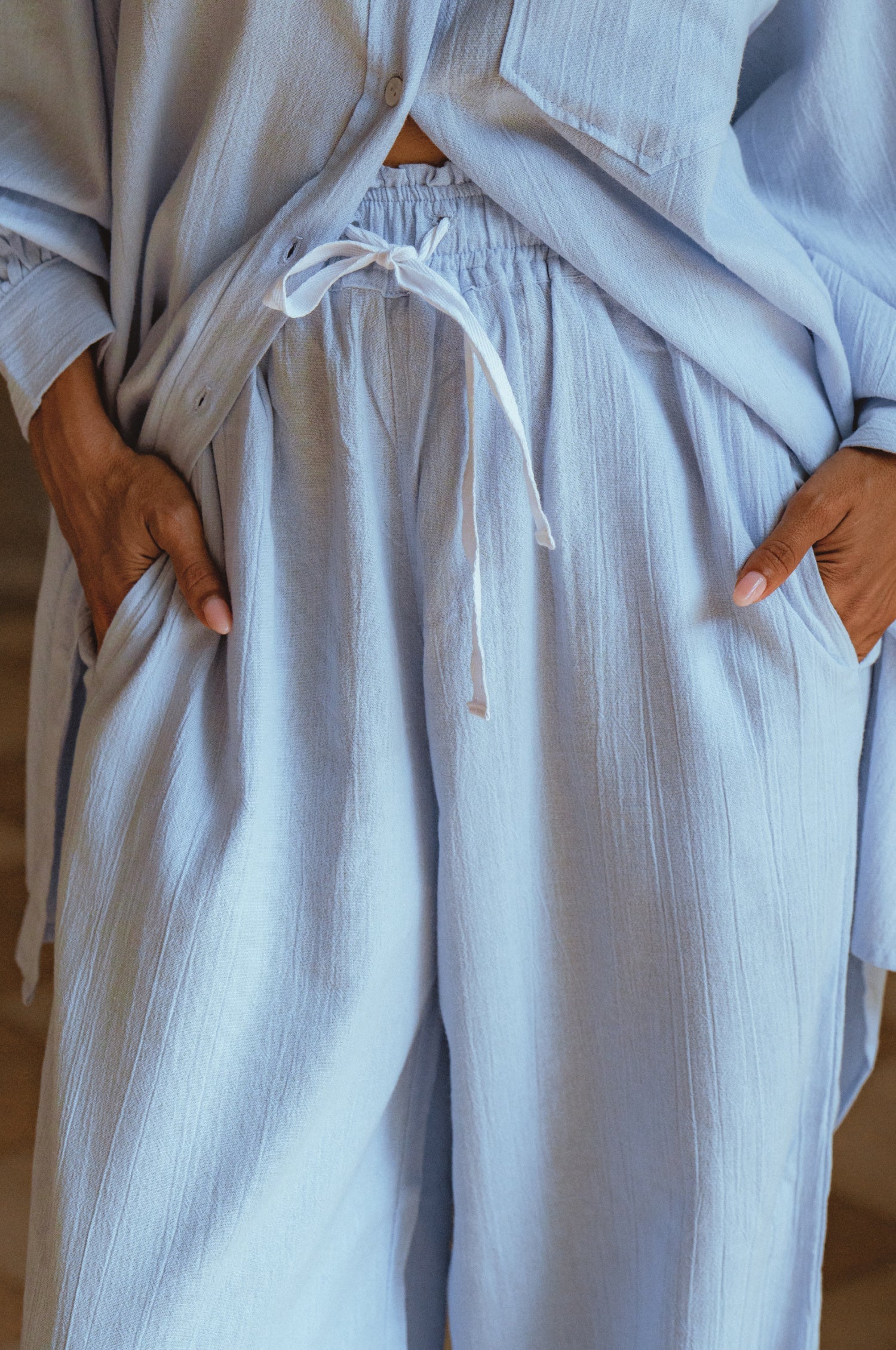 Calin Wide Leg Linen Pants (Sale)