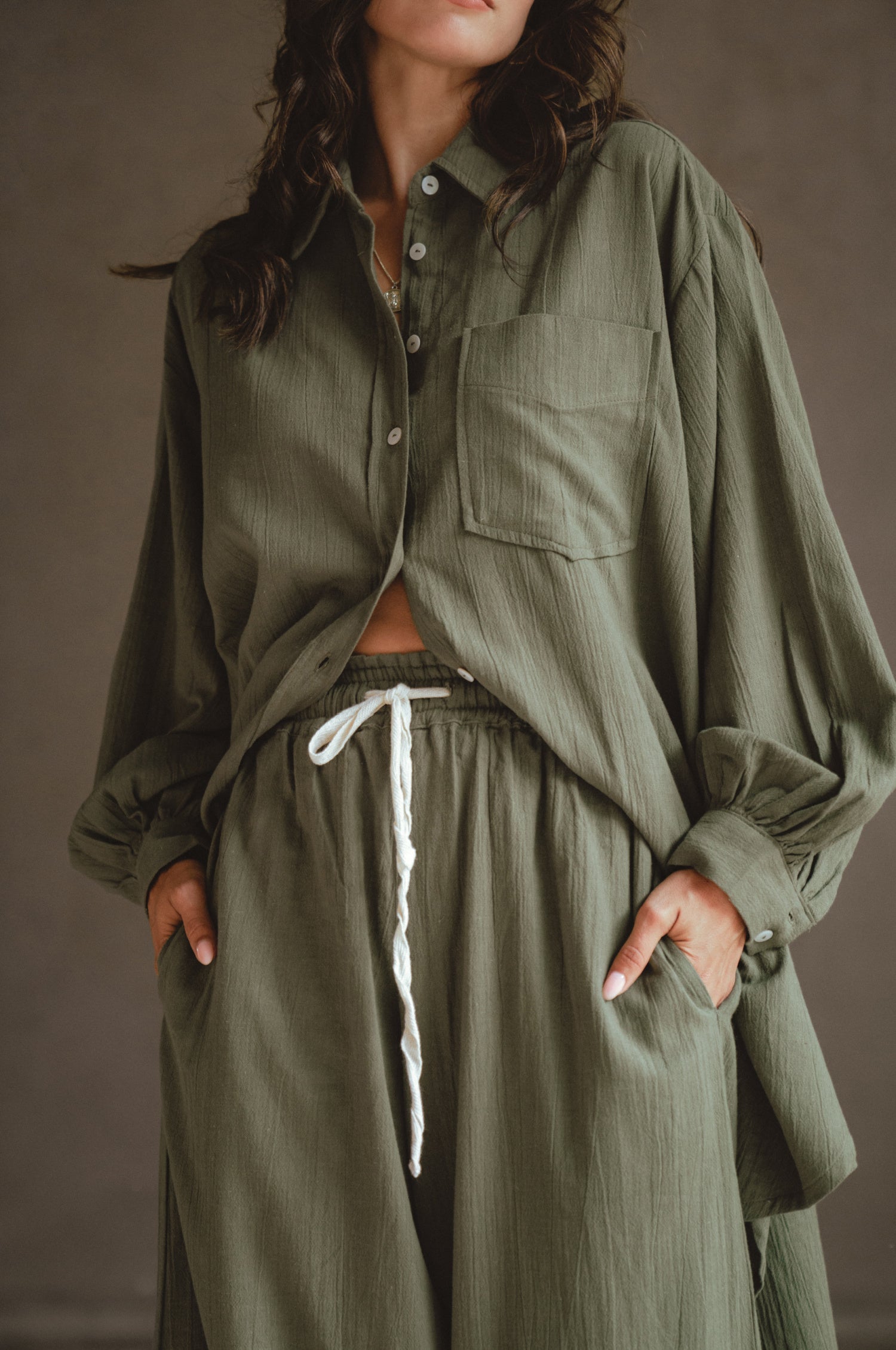 Calin Wide Leg Linen Pants (Sale)