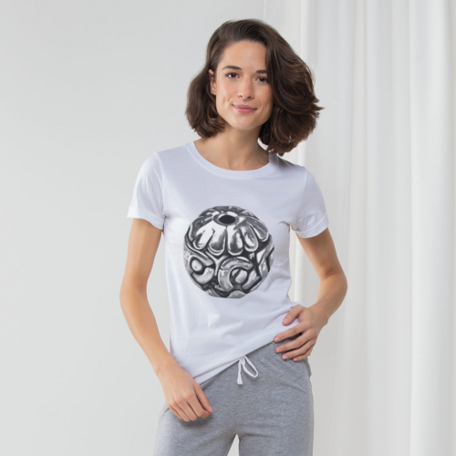 Metal Piece Women's Long Pant Pyjama Set