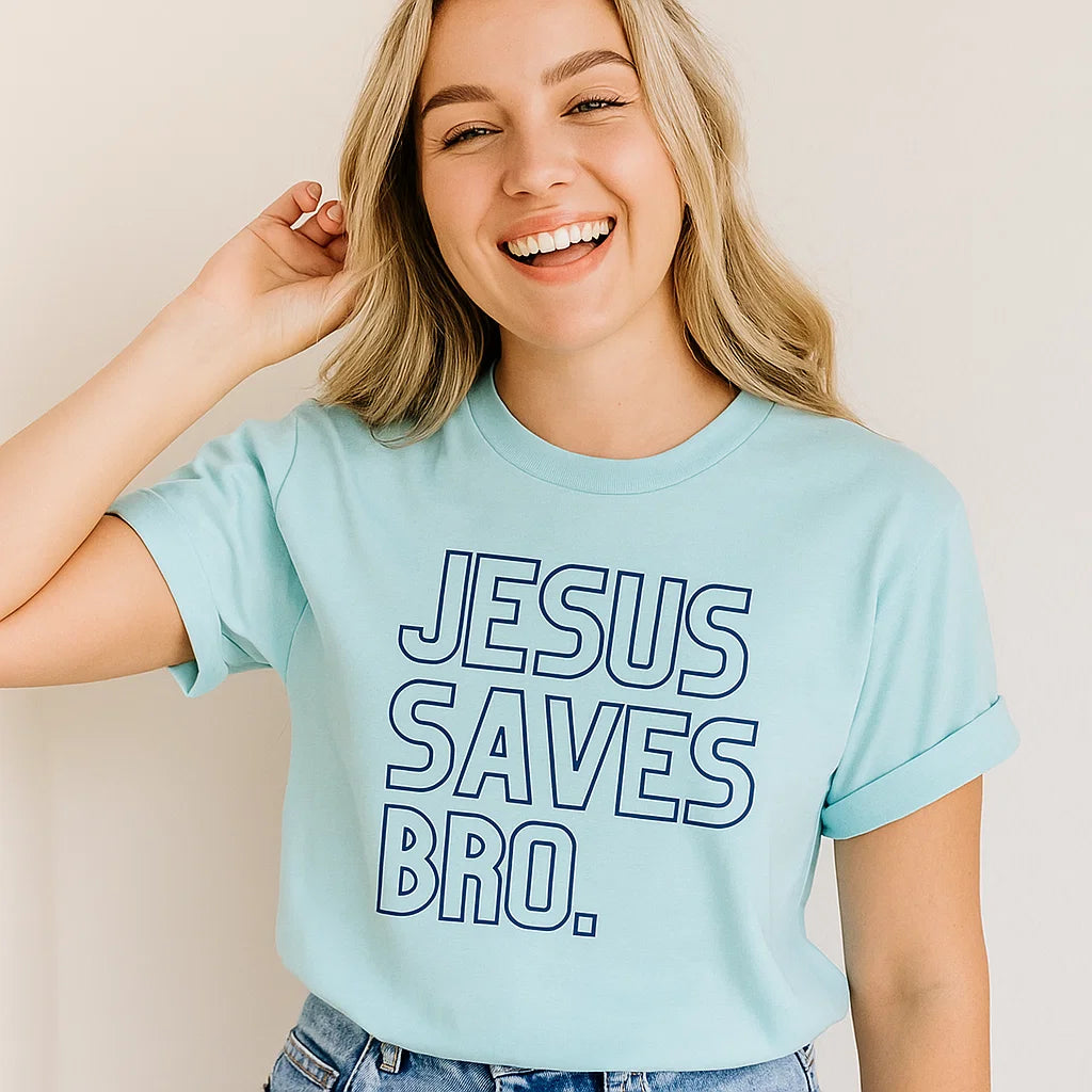 Jesus Saves Bro T-Shirt Christian Faith Tee