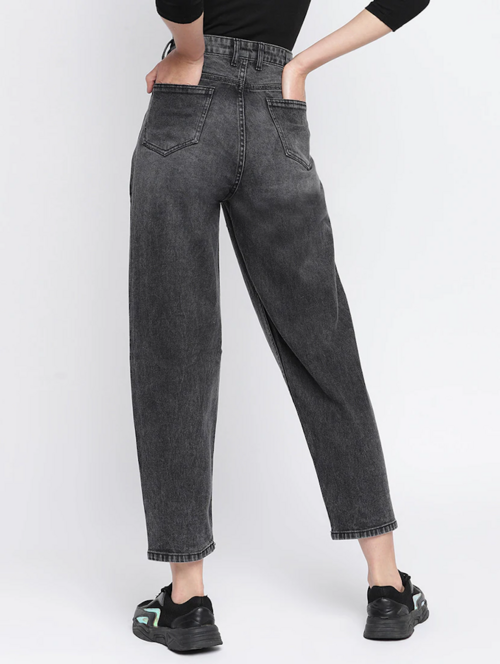 Women High Rise Denim Jeans(Size28)(Colorgrey)